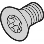 SCHROFF tornillos Torx M4x5 de cabeza avellanada SEKOSCHR-TORX, pack de 100 24560139