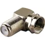 Schwaiger WAD8321531 Adaptador acodado F, conector F a toma F, plata, 2 uds.