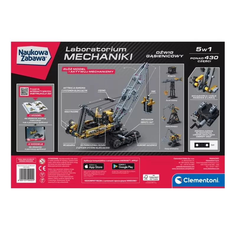 Scientific Fun Mechanics Laboratory grúa oruga Clementoni 50402