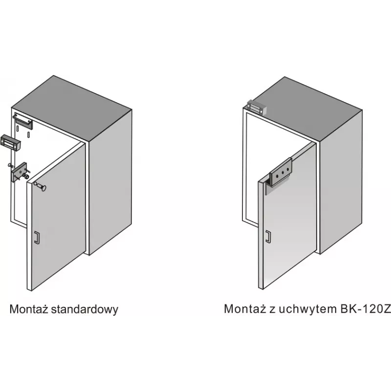 Cerradura electromagnética SCOT EL-120 120kg (260lbs) 12V DC Fail-Safe montaje en superficie