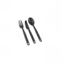 Sea to Summit Camp Cutlery set - 3 piezas, nailon reforzado con fibra de vidrio, gris oscuro