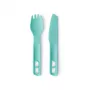 Sea To Summit Passage set de cubertería azul - cubertería de camping de 3 piezas (tenedor, cuchara, cuchillo) - nailon reforzado con fibra de vidrio - sin BPA - apta para lavavajillas - diseño apilable con mini mosquetón