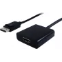 SECOMP Cable adaptador DisplayPort conector macho a HDMI conector hembra, 0,15 m, negro, Full HD, pasivo 11.55.3203