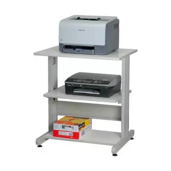 SECOMP Roline Soporte para impresora con ruedas, gris/blanco/gris claro, 2 bandejas, 500x400x600 mm 17.01.1089