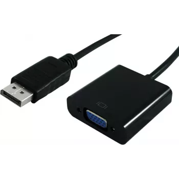 SECOMP STANDARD Cable adaptador DisplayPort a VGA, conector macho DP a conector hembra VGA, 1 m, negro (S3201-10)