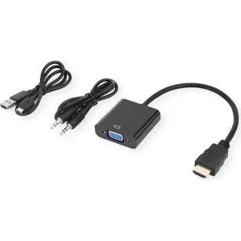SECOMP STANDARD Cable adaptador HDMI a VGA + audio de 3,5 mm, 0,23 m (S3210)
