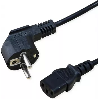 SECOMP Cable de alimentación estándar, conector hembra IEC recto, negro, 1,8 m (S2309)