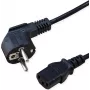 SECOMP Cable de alimentación estándar, conector hembra IEC recto, negro, 1,8 m (S2309)