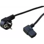 SECOMP STANDARD Cable de alimentación con conector IEC C13 acodado, CEE 7/7 a IEC C13, 1,8 m, negro S2307