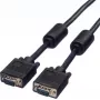 SECOMP STANDARD Cable SVGA HD15 con ferrita, ST-ST, negro, 10 m (S3618)