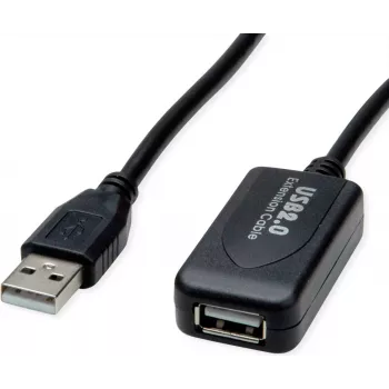 SECOMP STANDARD Cable de extensión activo USB 2.0 con repetidor, 5 m, negro (S3114)
