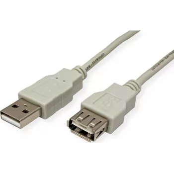 SECOMP STANDARD cable alargador USB 2.0, Type-A-A, conector macho a conector hembra, beige, 1,8 m (S3112)