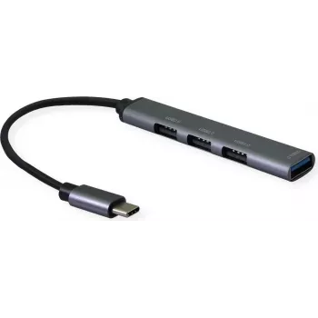 SECOMP STANDARD Hub USB 2.0, conector USB-C, 4 conectores USB-A (3x USB 2.0 + 1x USB 3.2 Gen1) (S3017)