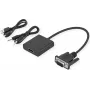 SECOMP STANDARD Cable adaptador VGA + Audio a HDMI, 0,23 m, Negro S3211