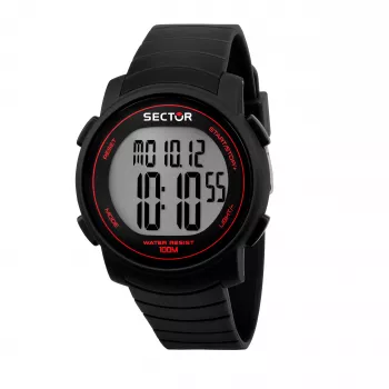 Reloj de pulsera de cuarzo SECTOR hombre R3251543001 (44 mm) - esfera negra, correa de silicona