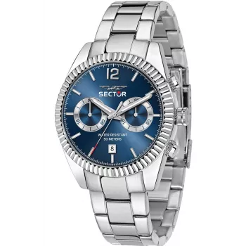 SECTOR MAN R3253240006 Reloj de cuarzo 41 mm acero inoxidable esfera negra correa plateada