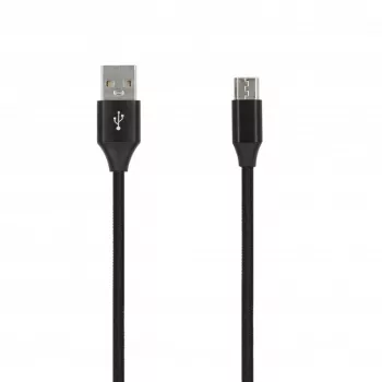 SEEK TOTI cable trenzado USB A a Micro USB 2m 2A, negro