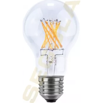 SEGULA bombilla LED de filamento transparente E27 6,5W 2700K regulable A60