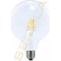 SEGULA LED Globe 125 transparente E27 6.5W 650Lm 2700K blanco cálido regulable
