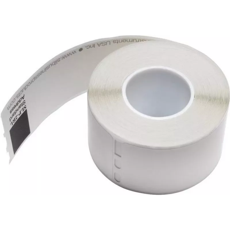 Seiko SLP-2RLC Etiquetas de dirección transparentes 28x89mm, 2 rollos, 260 etiquetas, Blanco, adhesivo permanente, térmica directa, para Smart Label Printer