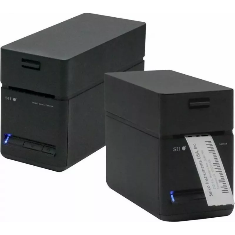 SEIKO SLP-720RT impresora de etiquetas WLAN, 300 dpi térmica directa, USB/Ethernet/Wi-Fi, cortador automático, negro/gris