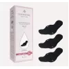 Selenacare compresas lavables (pack de 3) - grosor regular, carbón de bambú, compresa menstrual reutilizable