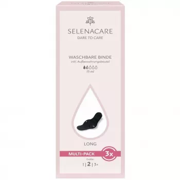 Selenacare Compresas lavables (pack de 3) - Compresas menstruales reutilizables de absorción normal, tejido suave de bambú y carbón, PUL impermeable, lavables a máquina, certificado Oeko-Tex