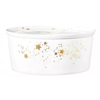 SELTMANN LIBERTY GOLDEN STARS fuente con tapa 21x9 cm