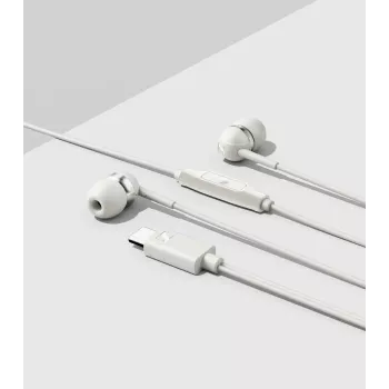 Auriculares in-ear Sennheiser CX 80U USB-C con micrófono, blancos