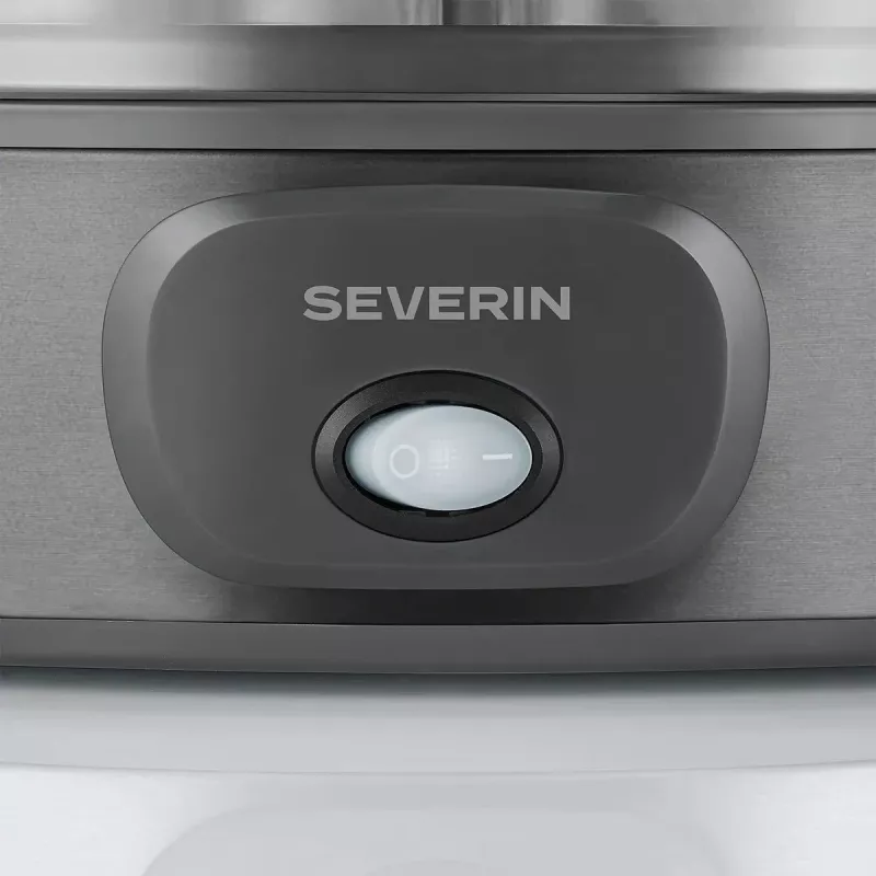 Severin JG 3510 Yogurtera, 7 tarros de 150 ml, Dark Inox/Negro