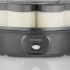 Severin JG 3510 Yogurtera, 7 tarros de 150 ml, Dark Inox/Negro