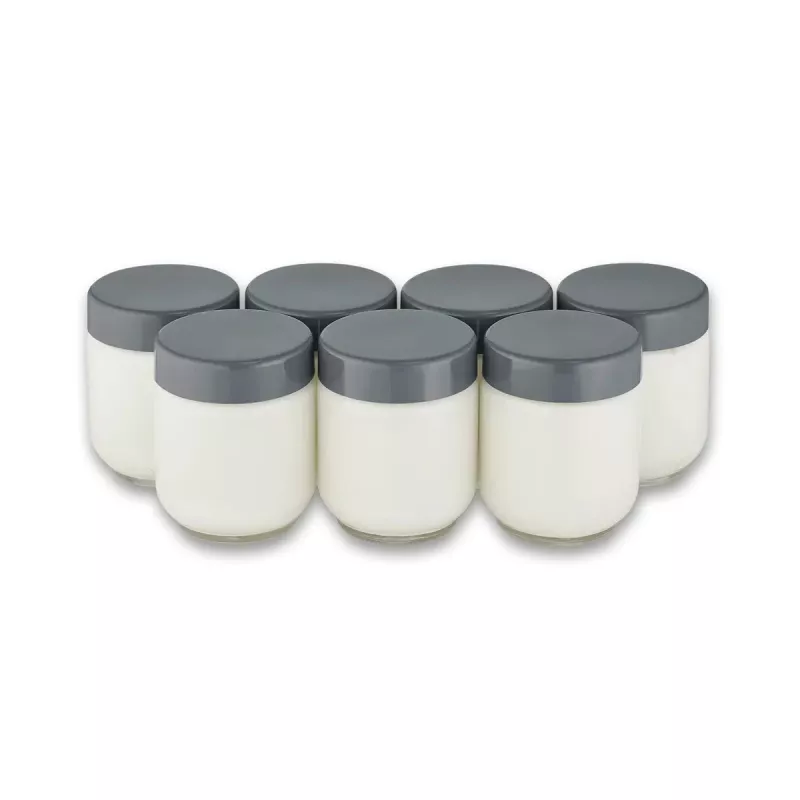 Severin JG 3510 Yogurtera, 7 tarros de 150 ml, Dark Inox/Negro