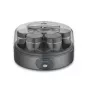 Severin JG 3510 Yogurtera, 7 tarros de 150 ml, Dark Inox/Negro