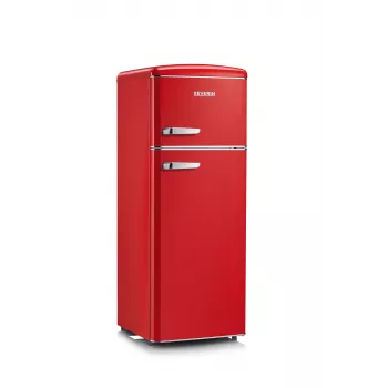SEVERIN RKG 8930 Retro Red Frigorífico-congelador combinado, 208 L, clase energética E