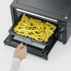Severin TO 2062 Minihorno, 9 L, 800 W, con asador giratorio, acero inoxidable cepillado/negro
