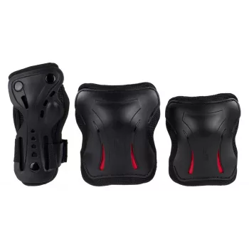 SFR Triple Pads Set Candi L - Rodilleras, coderas y muñequeras para patinaje, skate, scooter y ciclismo