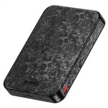 SHARGE CarbonMag 10K power bank inalámbrica, 10.000mAh, Qi2 15W, USB-C 20W, negra YDD-SG-C2TXWCX-HEI