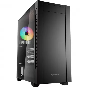 Sharkoon S25-W2 ARGB Black Caja semitorre con cristal templado (modelo 2026)