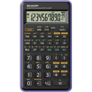 Sharp EL-501T calculadora científica, LCD de 10 dígitos, 131 funciones, formato de bolsillo, negra SH-EL501TBVL