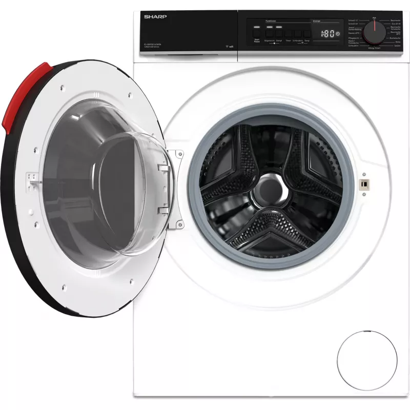SHARP ES-WNFB214CWDA-DE Lavadora de carga frontal, 10 kg, 1400 rpm, blanca, Wi-Fi, motor Advanced Inverter