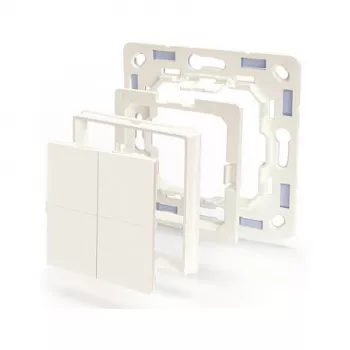 Shelly Plug & Play BLU Wall Switch 4 Adaptador Legrand y Shelly Blanco