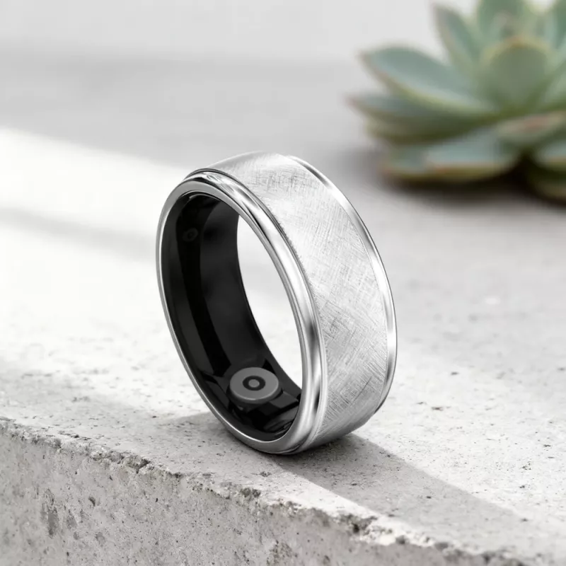 Anillo inteligente HiFuture Ring2, talla 12 (68 mm), plata titanio