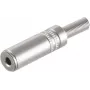 shiverpeaks BASIC-S conector hembra jack estéreo de 3,5 mm, carcasa metálica, conexión por soldadura, bolsa de polietileno con europerforación (BS51210-M)