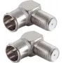 SHIVERPEAKS BASIC-S F-Quick set de adaptadores en ángulo, 2x conector macho F a conector hembra F, 75 ohmios, niquelado BS15-300414