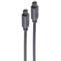 SHIVERPEAKS BASIC-S Cable de audio de fibra óptica, Toslink a Toslink, 10,0 m, 4,0 mm, negro BS69004-10