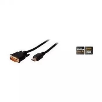 SHIVERPEAKS BASIC-S cable HDMI a DVI-D 24+1, 1,0 m, dorado, negro BS77480