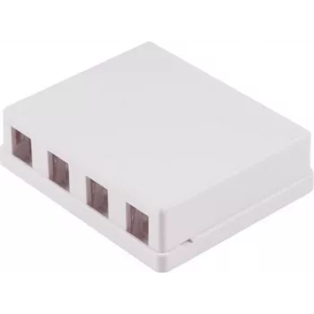 SHIVERPEAKS BS08-10117 Caja de conexión Keystone, 4 puertos, superficie, Blanco