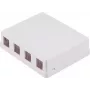 SHIVERPEAKS BS08-10117 Caja de conexión Keystone, 4 puertos, superficie, Blanco
