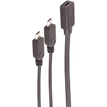 SHIVERPEAKS BS13-20021 cable divisor USB-C a 2x Micro-USB B 0,3 m negro