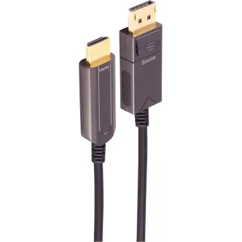 Cable adaptador activo óptico DisplayPort a HDMI SHIVERPEAKS BS30-20485, 4K60, 30m, negro